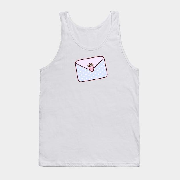 Cute Pastel Blue Envelope Tank Top by ArtsyDecals